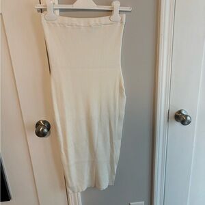 Knit off white skirt